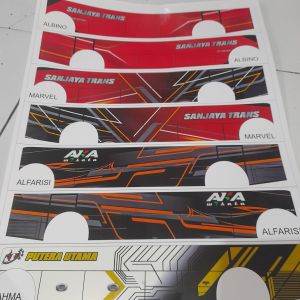 STIKER BODY LIVERY MINIATUR BUS BASURI ALBINOMARVELALFARISIRAHMA