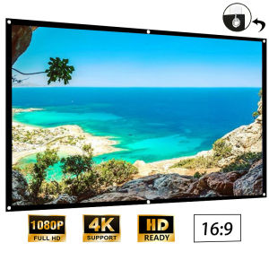 High definition projection screen 72 inches 16:9 home projection wall mounted screen foldable convenient for shoe soles