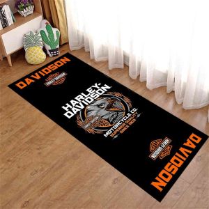 Carpet Floor Mat for Harley Davidson Indian Roadster Classic Edition Inheritor Motorcycle Team Rectangle Polyester Fiber Bedroom