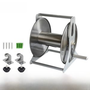 Garden Hose Reel Holder Stainless Steel Aluminum Alloy Wash Car Soft Tube Water Pipe Storage Rack Flower Bed Watering Cart