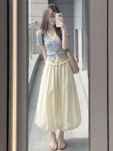 XUECAIQI | Korean Style Elegant Two-Piece Set