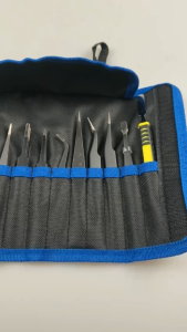 11PCS Anti-static Tweezers Stainless Steel Anti-Static Precision Tweezers Phone Repair Tweezers Set
