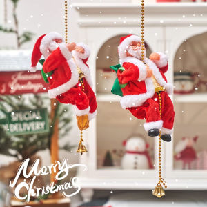 KIUMO | Christmas Tree Decor Santa Climbing Rope DIY Hanging Ornament