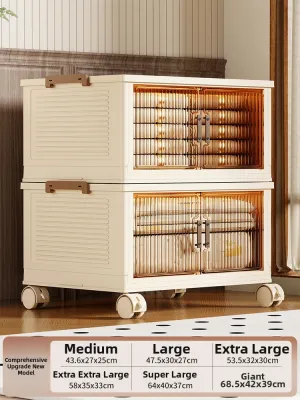 MEISITEKEKE | Foldable Double Door Large Capacity Storage Cabinet