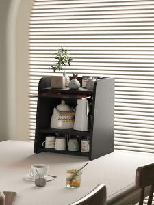 Acrylic Coffee Corner Storage Rack Tea Set Display Shelf Dustproof Cover Modern Minimalist Style Home Organization Cabinet