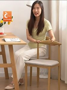 ORANGE🔥สินค้าแนะนำ🔥เก้าอี้ เก้าอี้กินข้าว มีพนักพิง เบาะนุ่มทันสมัย เบาะหนัง(ส่งจากกรุงเทพ)