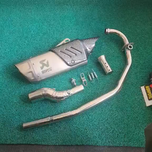 Akrapovic k10 with silencer on Rouser 125 fi