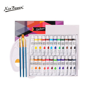 Bộ Sơn Acrylic 24 Màu Kèm Giấy Và Bảng Pha Màu Bộ Quà Tặng Nghệ Sĩ Dụng Cụ Vẽ Đầy Đủ Cho Người Mới Bắt Đầu Và Chuyên Nghiệp