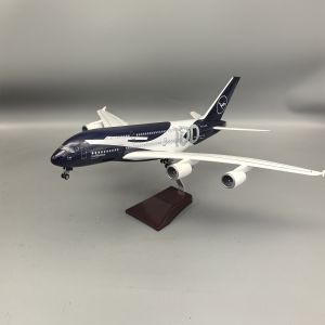 New 45cm Lufthansa A380 100 Years Collectible 1/160 Large Scale Resin Airplane Model Toy Kit for Collections Displays or Gift