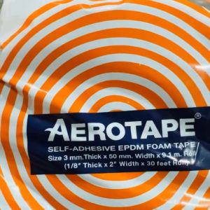 ‼️แท้100%‼️ AEROTAPE แอร์โร่เทป เทป เทปโฟม แผ่นฉนวนมีกาวในตัว เทปหุ้มฉนวน มีกาว พัน ท่อแอร์ กาว3mm x 50mm x 9.1M