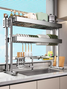 MEICHUWUYU | Dish Drainer Stainless Steel Kitchen Sink Organizer