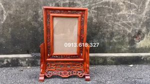 Khung ảnh bàn thờ gia tiên kép dơi nền gỗ hương cỡ ảnh 21×3125×35