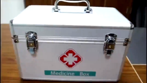 Household Medicine Box Aluminum Alloy Medical Kit Home Essential First Aid Storage Box Crossbody Ideal for Households Complete Medicine Organizer