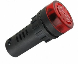 diymore | AD16-22SM Buzzer 22mm Panel Diameter DC 12V 24V AC 110V 220V Flash Signal Light Red LED Active Buzzer Beep Alarm Indicator