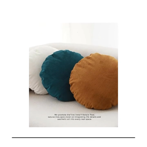 【SG】Round Cushion Cover Pillow Case 45x45cm 50x50 60x60 Sofa Pillow Cover Ins Corduroy Big Size Round Cushion Pillow