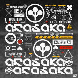 TLP Hollow Car Stickers Cyberpunk Cyberpunk2077 Arasaka Game Waterproof Stickers