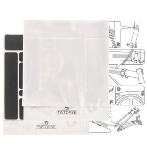 Twtopse tấm dán bảo vệ màn hình Xe đạp cho brompton gấp xe đạp vô hình chống sơn vết xước nhãn dán khung ngã ba bảo vệ 3 sáu mươi Pikes