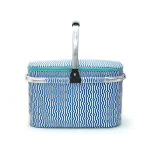 Thickened Outdoor Picnic Basket Foldable Insulated Bag Large Capacity Handheld Camping Cold Preservation Bag Aluminum Foil