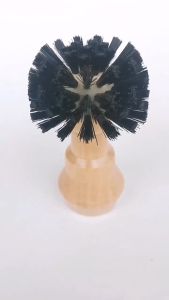 Espresso Machine Portafilter Basket Cleaner Brush Wood Handle Coffee Powder Bowl Filter Cleaning