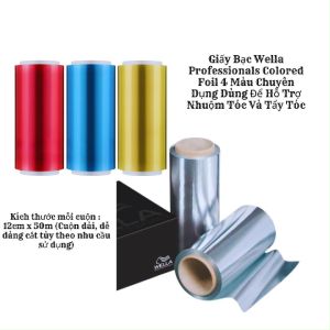 Giấy Bạc Wella Professionals Colored Foil 4 Màu Chuyên Dụng Dùng Để Hỗ Trợ Nhuộm Tóc Và Tẩy Tóc