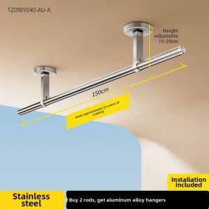 BIREN | Ceiling Mounted Stainless Steel Laundry Rod