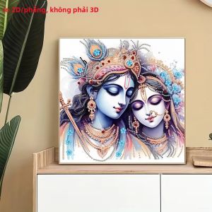 1 Bộ Tranh Gắn Đá 2D Dẹt Họa Tiết Nhân Vật Hoạt Hình Không Khung Hình Tròn & Hình Dạng Đặc Biệt Kim Cương Canvas Trang Trí Tường