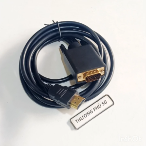 Cáp HDMI ra VGA dài 1.8m / Cáp truyền tín hiệu 1 chiều từ HDMI PC - Laptop ra VGA LCD