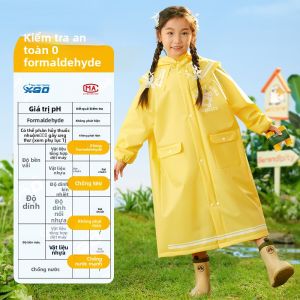 WEICHENGNEI | Áo Mưa Chống Thấm cho Trẻ Em có Túi Đựng Ba Lô Lớn