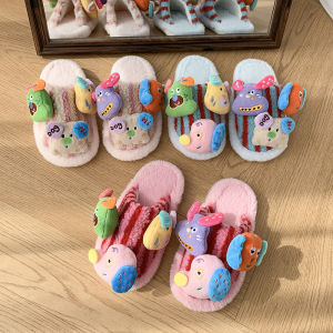 Warm Indoor Childrens Slippers Soft Sole