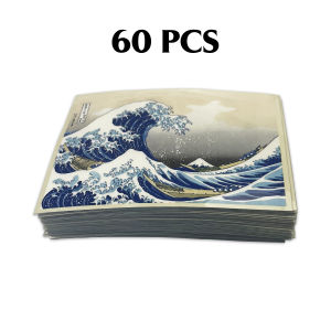 60PCS/BAG TCG The Great Wave Card Sleeves Japanese Style Card Protector TCG Shield Graphics Top Loader Color Sleeves YGO/PKM/MGT