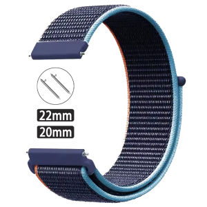 20 22mm Nylon Loop Strap For Garmin Approach J1 Forerunner 570 265 255 165 245 Bracelet Watchband for Vivoactive 6 5  Venu 3 Sq2