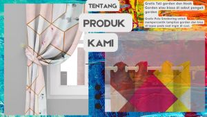 Gorden Jendela/Pintu Mewah/Hordeng Gelombang Cantik FREE HOOK dan TALI LP