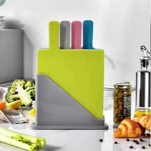 Multi functional plastic cutting board thickened classification antibacterial cutting board with cutting board holder