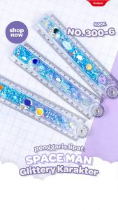 Penggaris Lipat Glitter 30cm: Desain & Kualitas