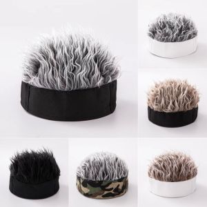 GOOD MOOD BEAUTY หมวกวิกผม หล่อสุด ฮิปฮอป หมวกบีนนี่ ของใหม่ วิกผมจำลอง หมวกผมสั้น สำหรับผู้ชาย