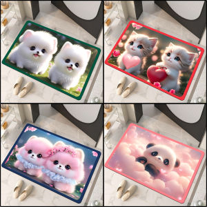 Quick Dry Anti Slip Kitchen Bathroom Silica Clay Mat Absorbent Water Foot Pad Cute Cartoon Washroom Entrance Door Mat