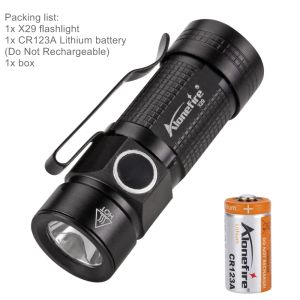 X29 LED Portable Mini Led Flashlight 12 hr Long endurance Fishing hiking child lady Backpack Hat Pocket Torch CR123A battery