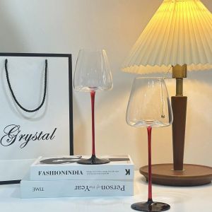 Black and Red Bow Tie Wine Glass