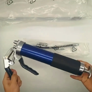 High-Pressure 7000psi 400cc Manual Grease Gun Kit with 4 Tubes and Locking-Nozzle for Car & Machinery Lubrication
