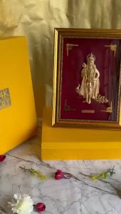 Lord Murugan- 24K Gold Foil 3D Frame ( 22cm x 29 cm)