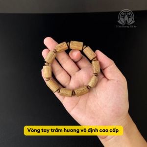 Vòng tay trầm hương vô định tốc kiến cao cấp tự nhiên đeo tay nam nữ Trầm Hương Hà Xá