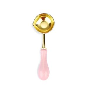 Wood Handle Sealing Wax Spoon For Wax Stamping Retro DIY Craft Seal Stamp Spoon For Stamping Lacquer Wax Melting Tool