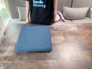 Foldable Poly Linen Footstool: A 38x38x38 Rectangular Storage Stool & Folding Chair