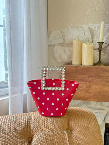 UGALS | Vintage French Lady Polka Dot Fashionable Rhinestone Handbag