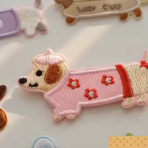 DUTRIEUX | 10‑30Pcs Bulk Lot Mixed Dog Embroidery Patches Self‑Adhesive Cute Dachshund Animal Applique Patches for Clothing Backpack Phone