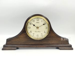 100% ORIGINAL SEIKO Wooden Dual Chime Table Desk Clock QXJ031 (QXJ031B) [Jam Meja Kayu Berbunyi]