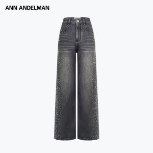ANN ANDELMAN | Sparkling Rhinestone Loose Straight Leg Jeans