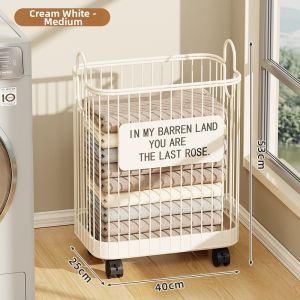 Bathroom Rolling Clothes Storage Basket