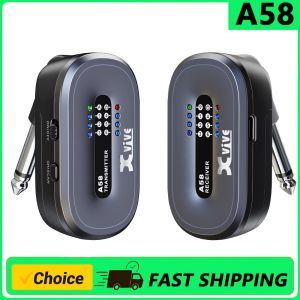 Xvive | Xvive A58 Wireless Guitar System 5.8GHz Wireless Guitar Transmitter Receiver for Active or Passive Pickup Electric/Acoustic Bass