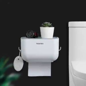 [Jakarta mengirim COD]Kotak tisu kamar mandi tempat kertas toilet yang dipasang di dinding kertas toilet tahan air kotak gantung kotak laci kertas gulung